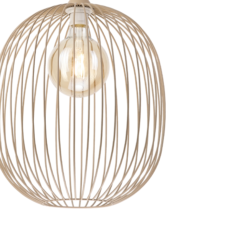 Suspension sur câble DESTELLO 1xE27/15W/230V Ø 33 cm beige