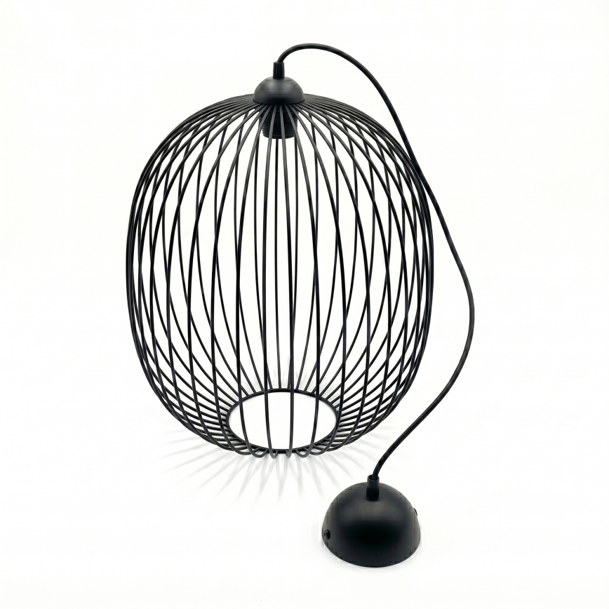 Suspension sur câble DESTELLO 1xE27/15W/230V, Ø 33 cm, noire