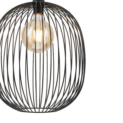Suspension sur câble DESTELLO 1xE27/15W/230V, Ø 33 cm, noire