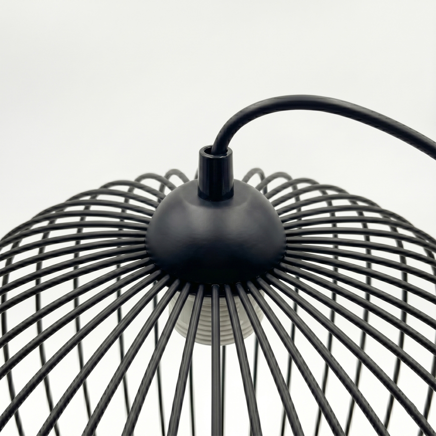 Suspension sur câble DESTELLO 1xE27/15W/230V, Ø 33 cm, noire