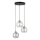 Suspension sur câble DEVI 3xE27/15W/230V noir/transparent