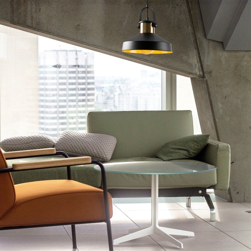 Suspension sur câble DODO 1xE27/40W/230V noire/bronze