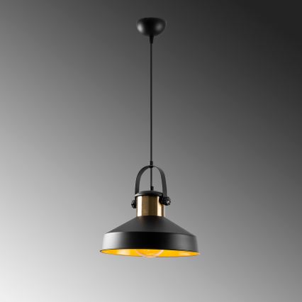 Suspension sur câble DODO 1xE27/40W/230V noire/bronze