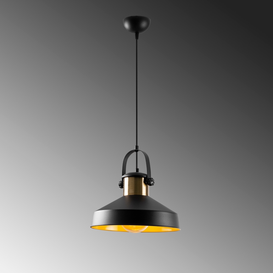 Suspension sur câble DODO 1xE27/40W/230V noire/bronze