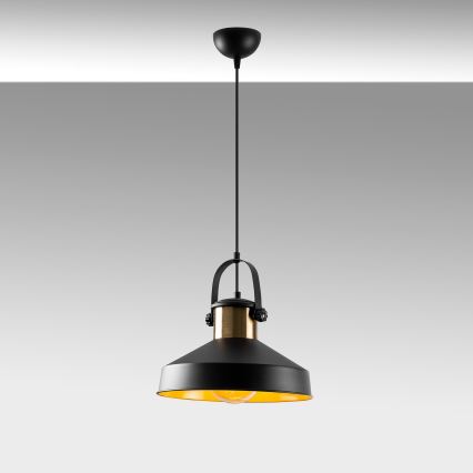 Suspension sur câble DODO 1xE27/40W/230V noire/bronze