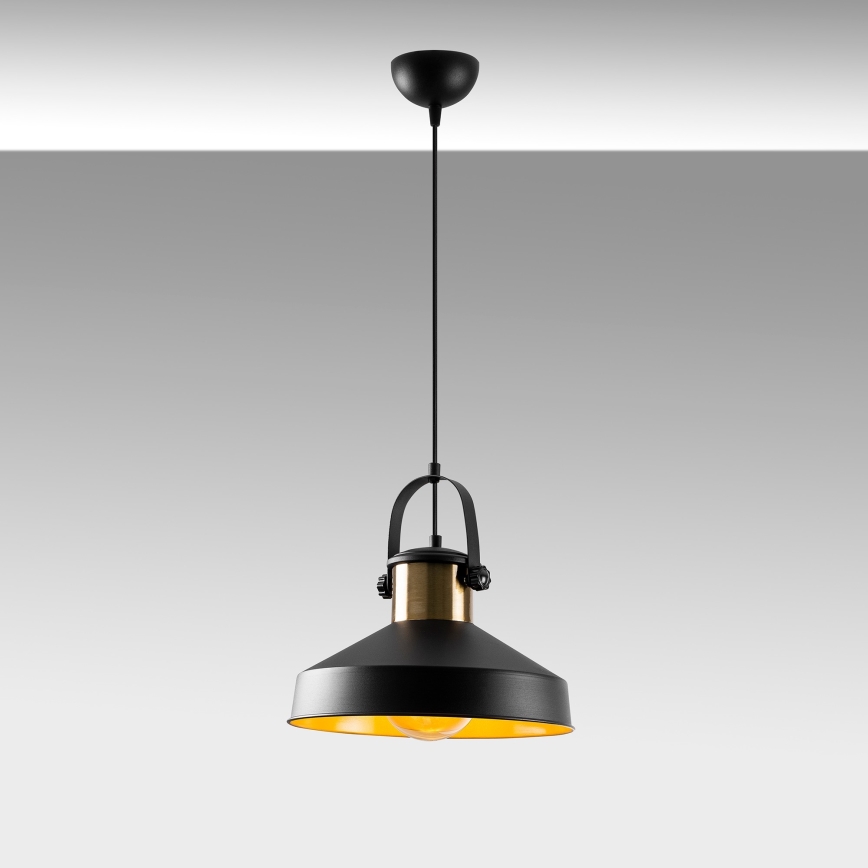 Suspension sur câble DODO 1xE27/40W/230V noire/bronze