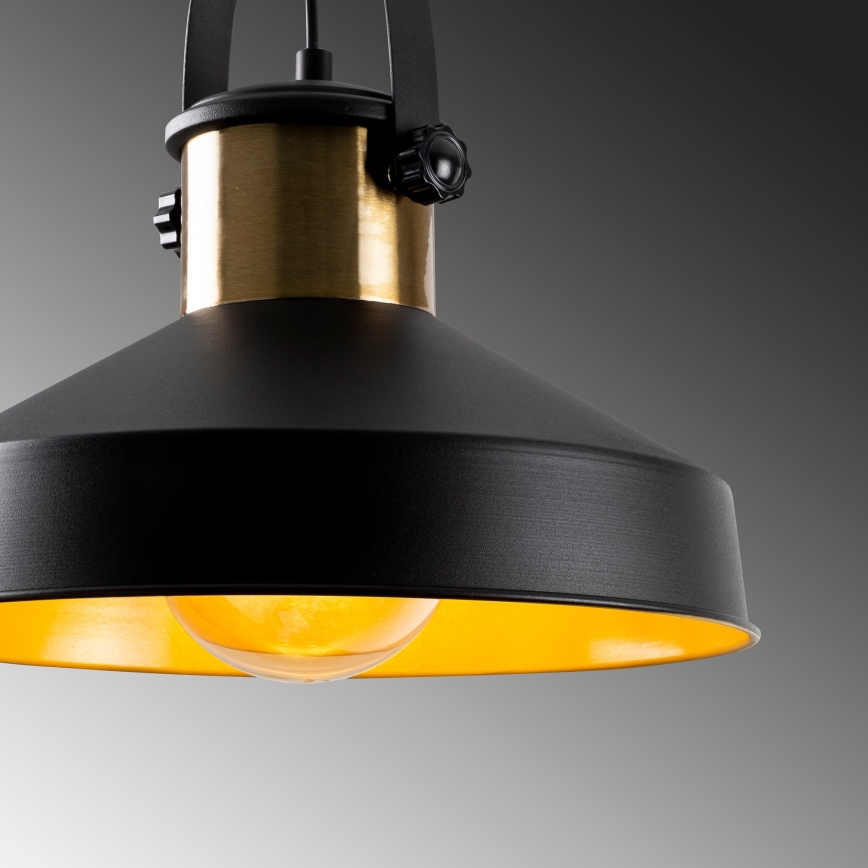 Suspension sur câble DODO 1xE27/40W/230V noire/bronze