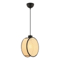 Suspension sur câble DRUM 1x E27/60W/230V beige/noir