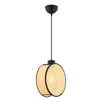 Suspension sur câble DRUM 1x E27/60W/230V beige/noir