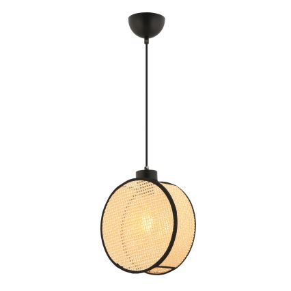 Suspension sur câble DRUM 1x E27/60W/230V beige/noir