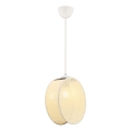 Suspension sur câble DRUM 1xE27/60W/230V crème