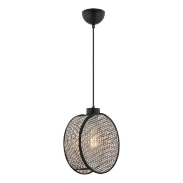 Suspension sur câble DRUM 1xE27/60W/230V gris/noir