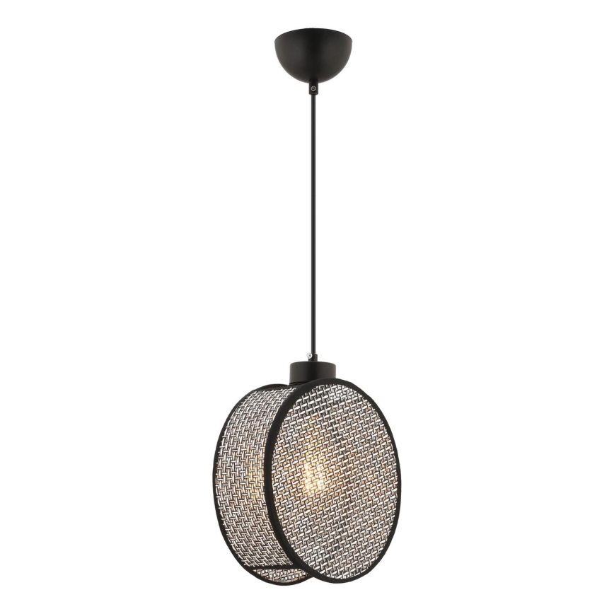 Suspension sur câble DRUM 1xE27/60W/230V gris/noir