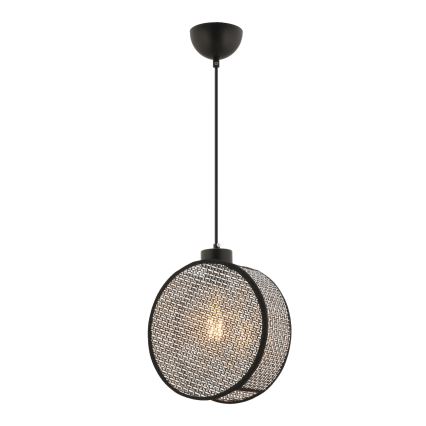 Suspension sur câble DRUM 1xE27/60W/230V gris/noir