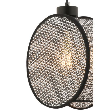 Suspension sur câble DRUM 1xE27/60W/230V gris/noir