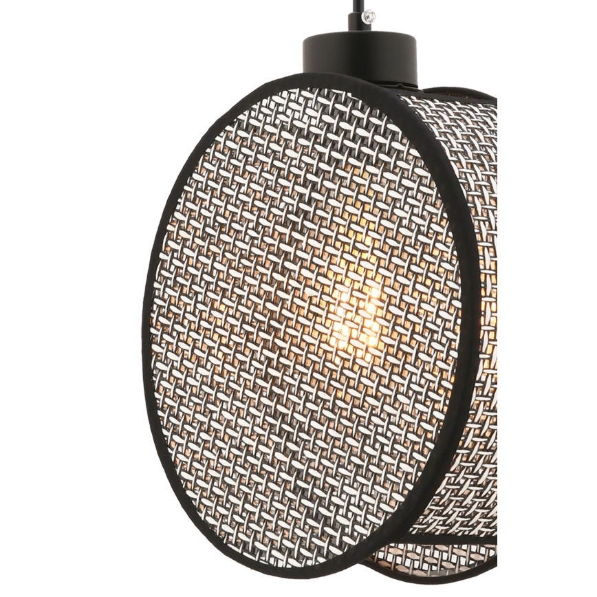 Suspension sur câble DRUM 1xE27/60W/230V gris/noir