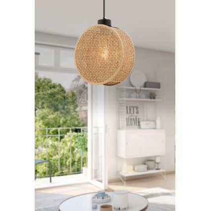 Suspension sur câble DRUM 1xE27/60W/230V marron