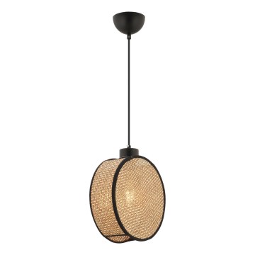 Suspension sur câble DRUM 1xE27/60W/230V marron/noir