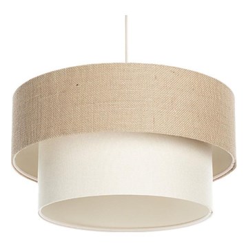 Suspension sur câble DUO 1xE27/60W/230V Ø 40 cm beige/crème