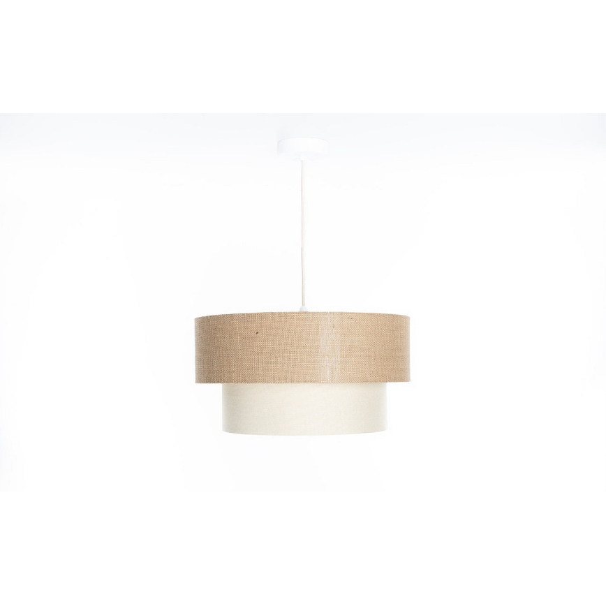 Suspension sur câble DUO 1xE27/60W/230V Ø 40 cm beige/crème