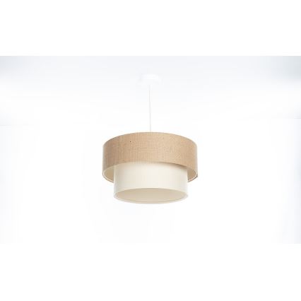 Suspension sur câble DUO 1xE27/60W/230V Ø 40 cm beige/crème