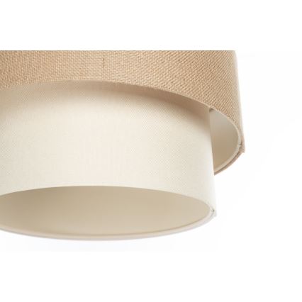 Suspension sur câble DUO 1xE27/60W/230V Ø 40 cm beige/crème