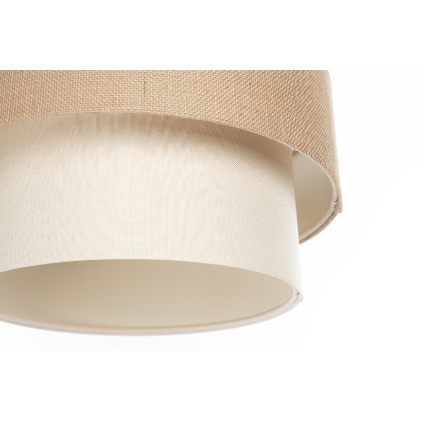 Suspension sur câble DUO 1xE27/60W/230V Ø 40 cm beige/crème