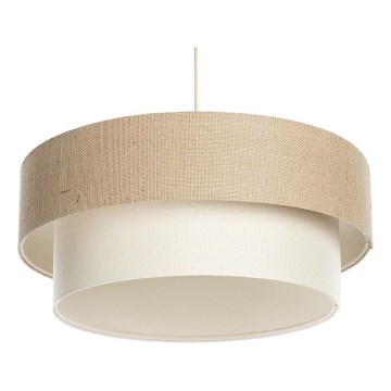 Suspension sur câble DUO 1xE27/60W/230V Ø 50 cm beige/crème
