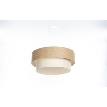 Suspension sur câble DUO 1xE27/60W/230V Ø 50 cm beige/crème