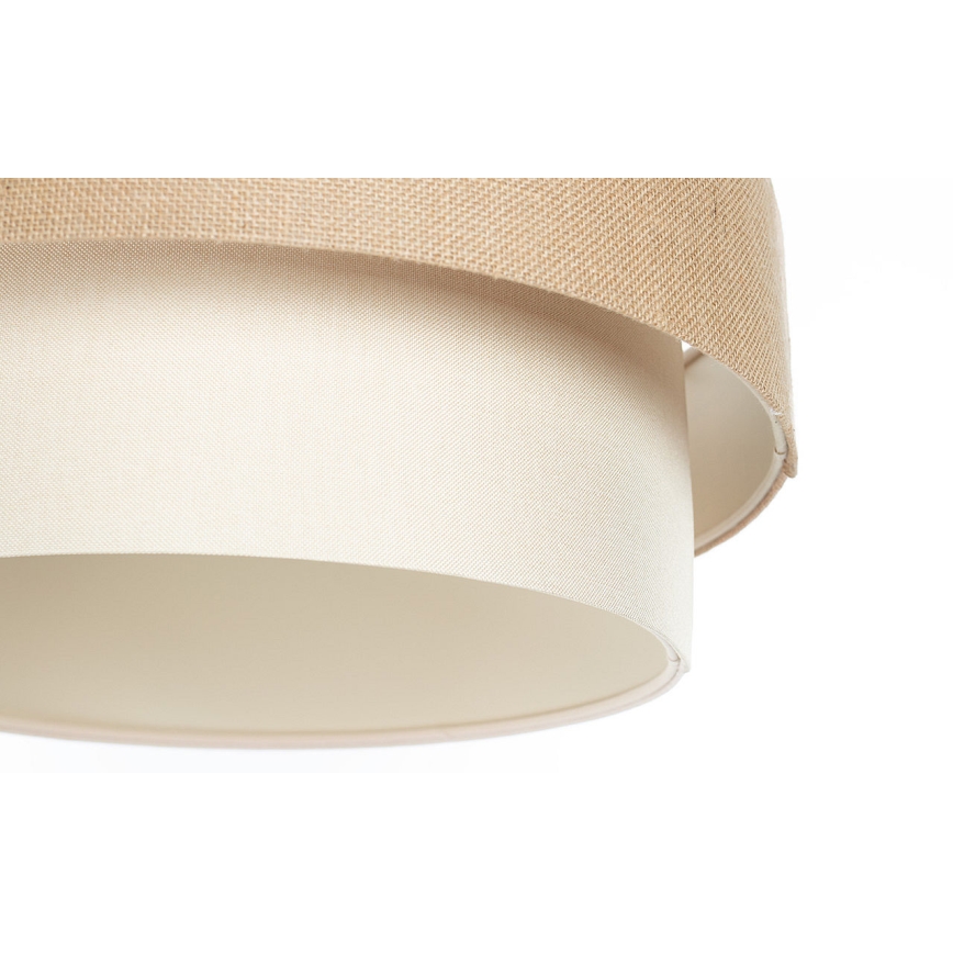 Suspension sur câble DUO 1xE27/60W/230V Ø 50 cm beige/crème