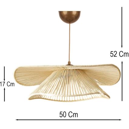 Suspension sur câble DUVELA 1xE27/40W/230V beige