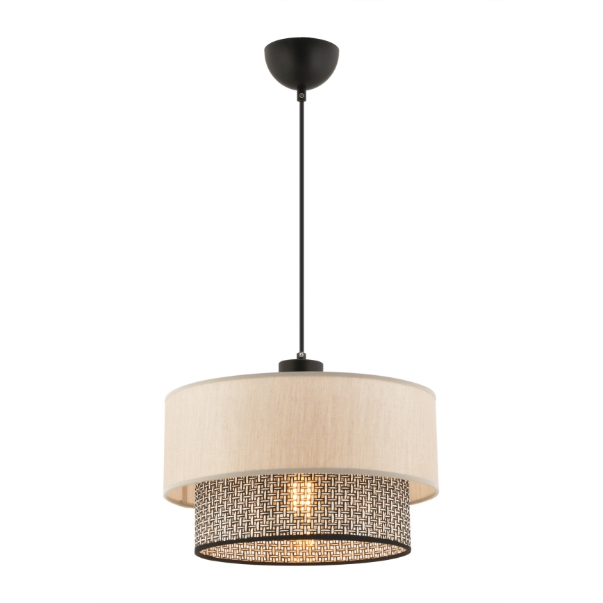 Suspension sur câble ECHO 1xE27/60W/230V beige/gris