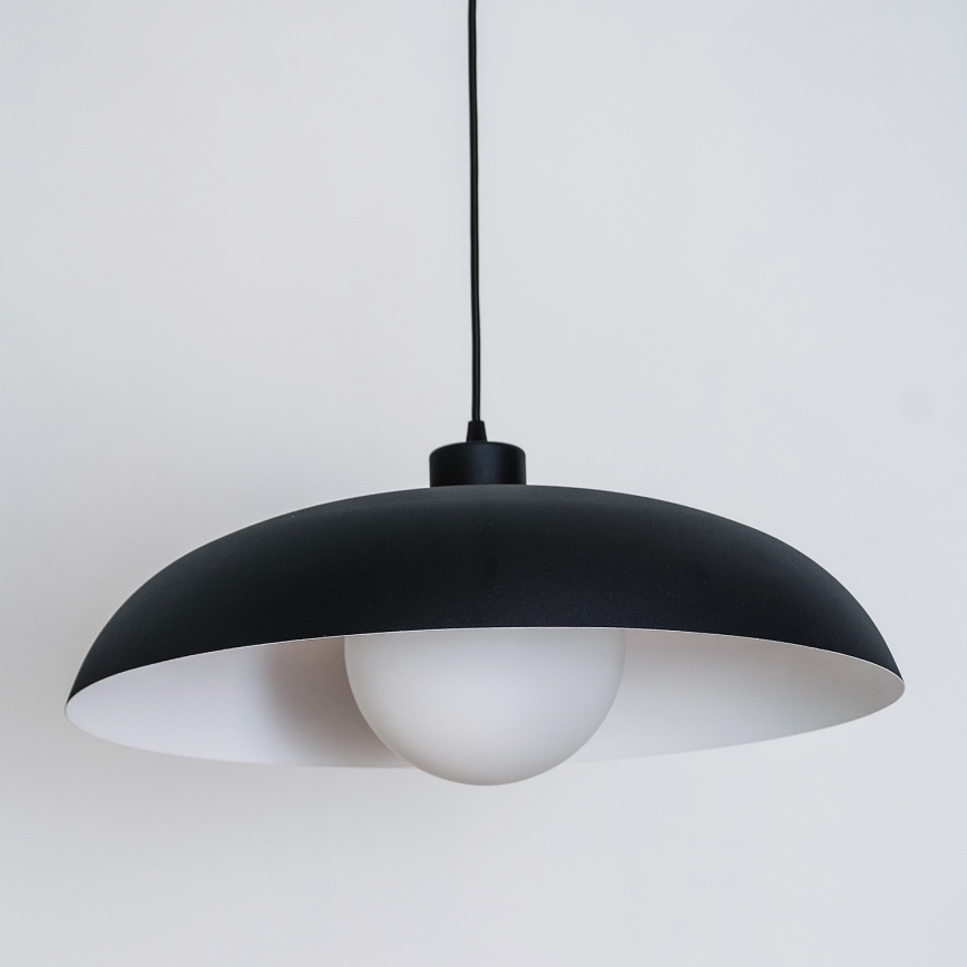 Suspension sur câble ECLIPSE 1xE27/15W/230V noir/blanc