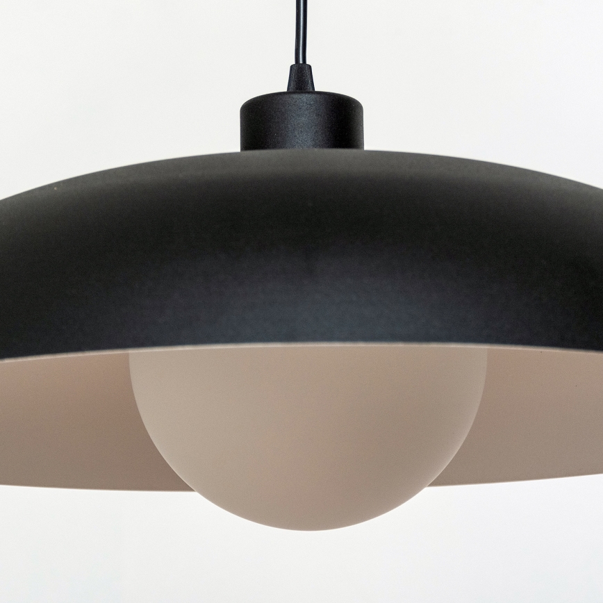 Suspension sur câble ECLIPSE 1xE27/15W/230V noir/blanc