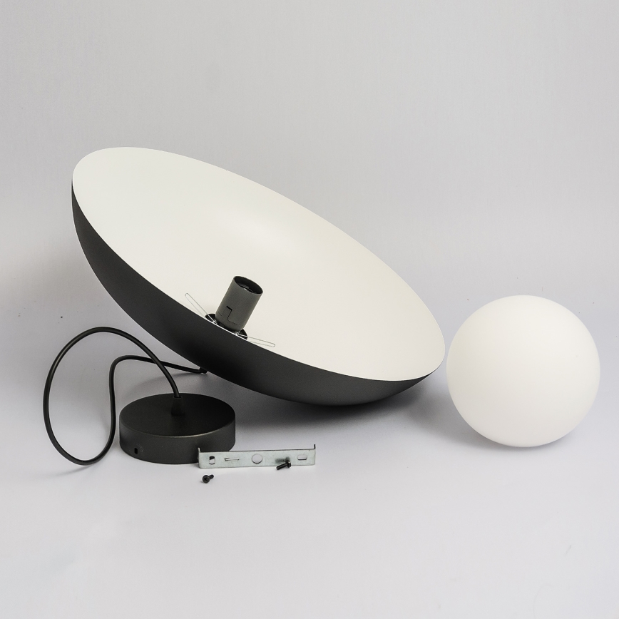 Suspension sur câble ECLIPSE 1xE27/15W/230V noir/blanc