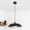 Suspension sur câble ECLIPSE 1xE27/15W/230V noir/doré