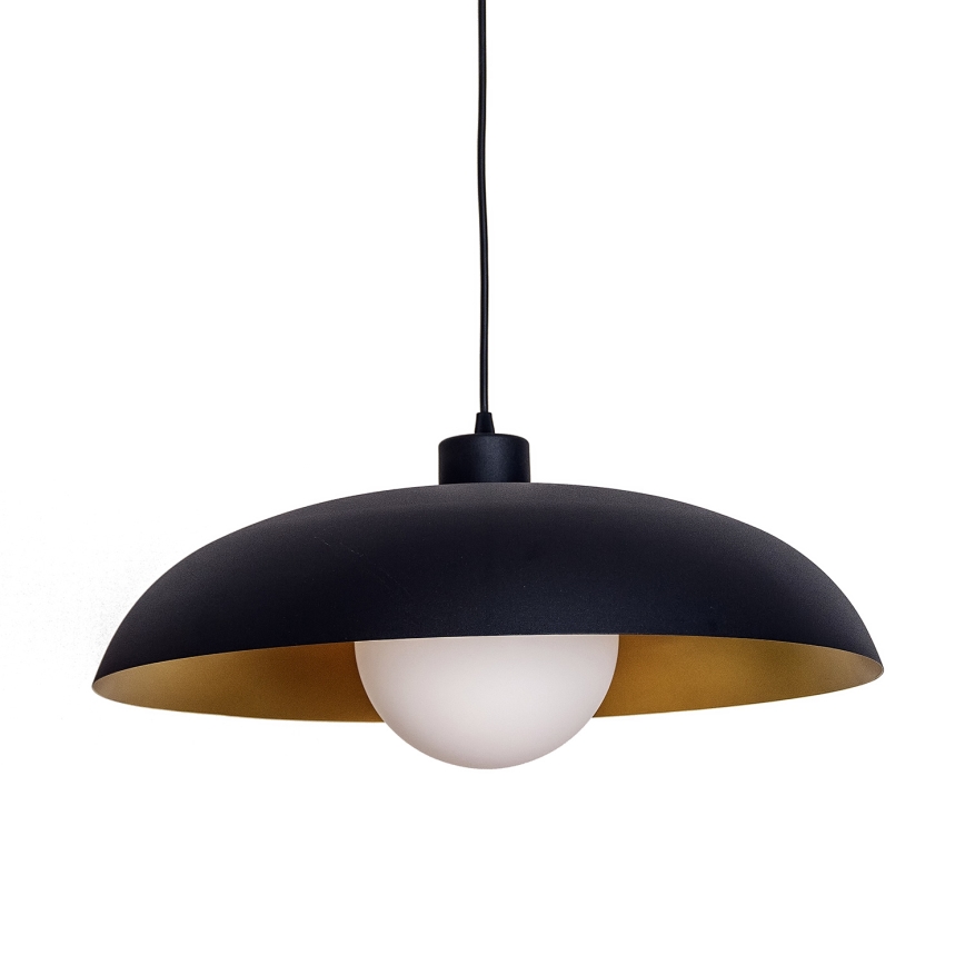 Suspension sur câble ECLIPSE 1xE27/15W/230V noir/doré