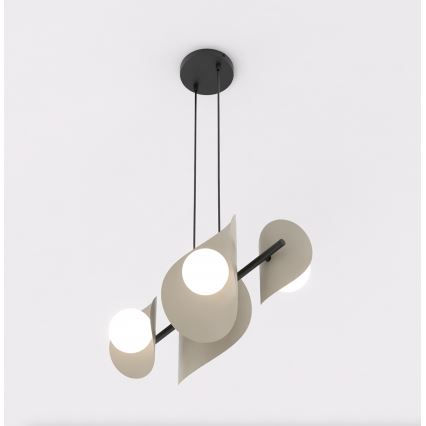 Suspension sur câble ELEMENTI 4xG9/8W/230V beige