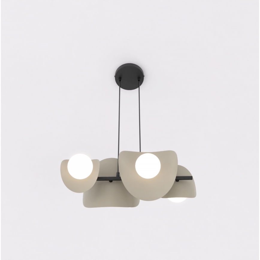 Suspension sur câble ELEMENTI 4xG9/8W/230V beige