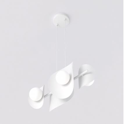 Suspension sur câble ELEMENTI 4xG9/8W/230V blanche