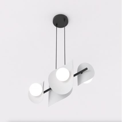 Suspension sur câble ELEMENTI 4xG9/8W/230V grise