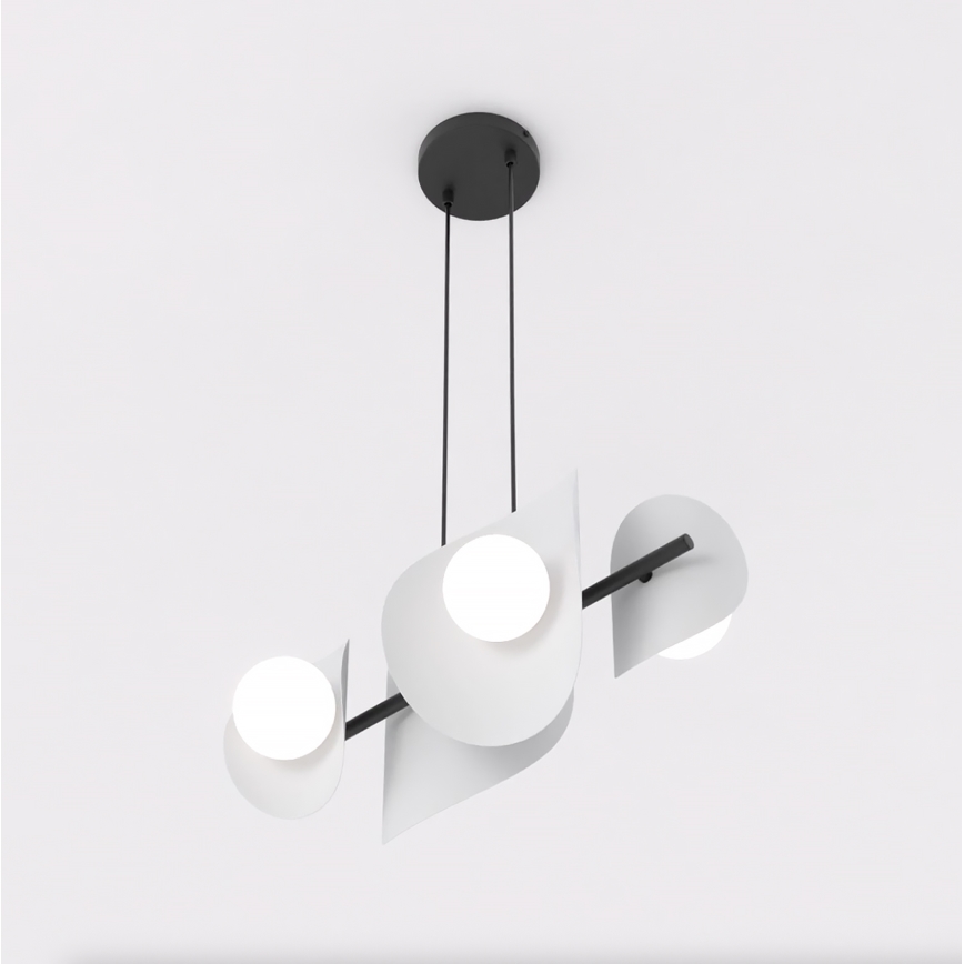 Suspension sur câble ELEMENTI 4xG9/8W/230V grise