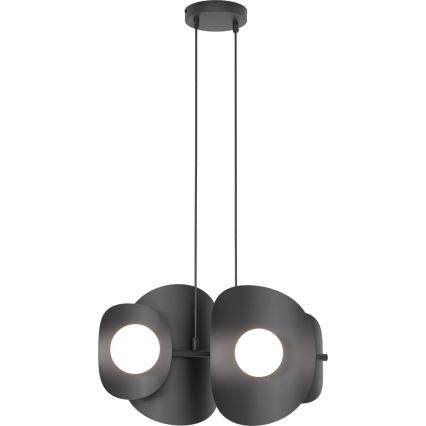 Suspension sur câble ELEMENTI 4xG9/8W/230V noire