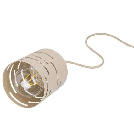 Suspension sur câble ELEN 1xE27/35W/230V beige/doré