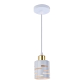 Suspension sur câble ELEN 1xE27/35W/230V blanc/doré