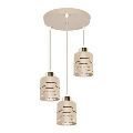 Suspension sur câble ELEN 3xE27/35W/230V, diam. 29 cm, beige/doré