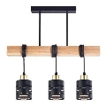 Suspension sur câble ELEN 3xE27/35W/230V noir/doré/marron
