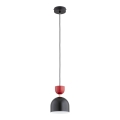 Suspension sur câble ENTORI 1 x E27 / 15 W / 230 V noir/rouge