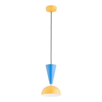 Suspension sur câble ENTORI 1xE27/15W/230V jaune/bleu