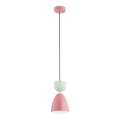 Suspension sur câble ENTORI 1xE27/15W/230V rose/menthe